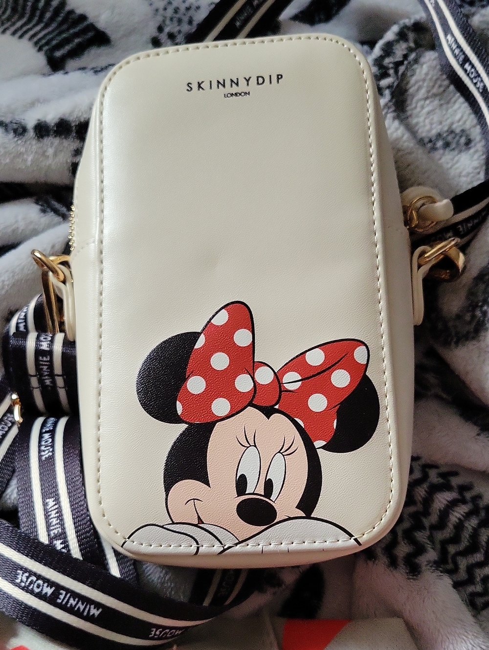 Skinnydip London Minnie Mouse Cream Mini Crossbody Bag